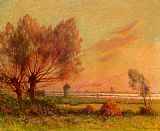 Soleil couchant sur les marais salants by Ferdinand Loyen Du Puigaudeau